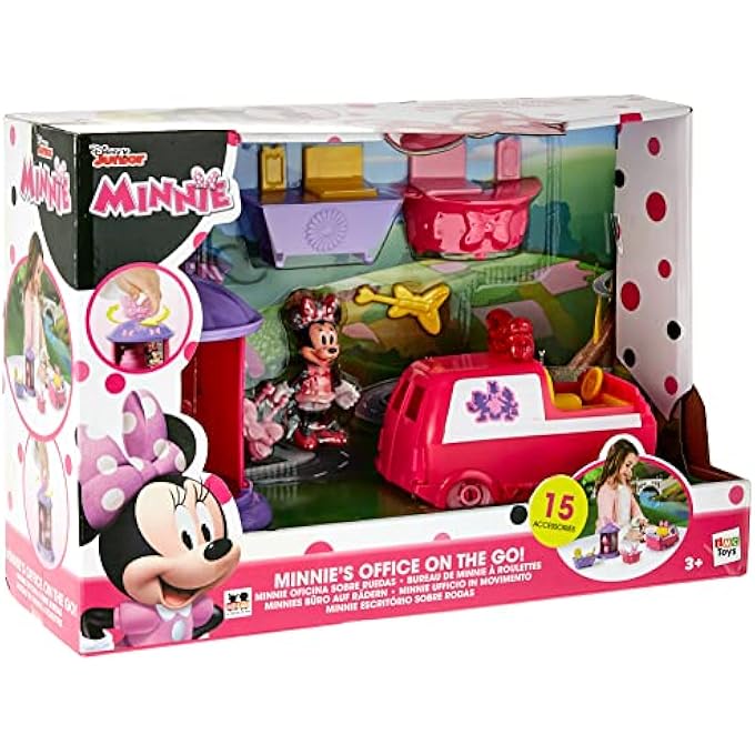 Bandai HAPPY HELPERS OFFICE AND MINNIE VAN AND 1 FIG - ACTION FIGURE PLAYSETS - Image 1